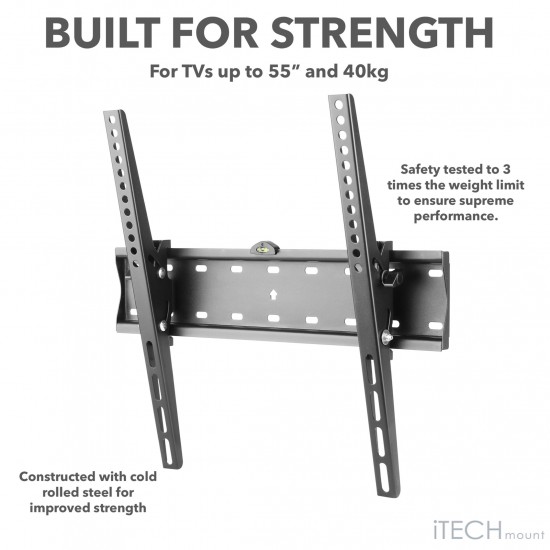 ITECH Wall Bracket Tilt For TV's 32-55" 40Kgs | PLB44SEB