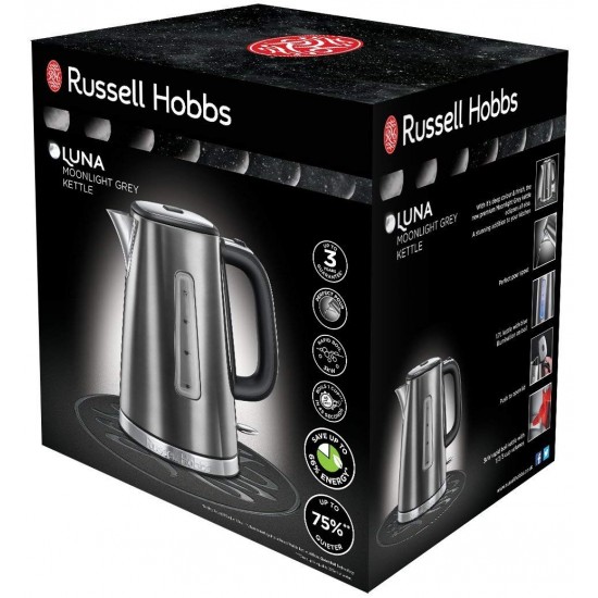 Russell Hobbs Luna Moonlight Grey Kettle | 23211 