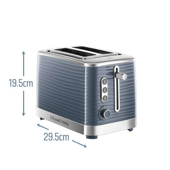 Russell Hobbs Inspire Grey 2 Slice Toaster | 24373