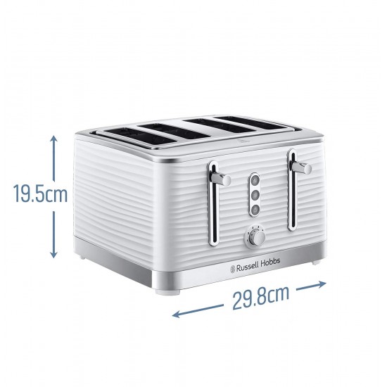 Russell Hobbs Inspire White 4 Slice Toaster | 24380 